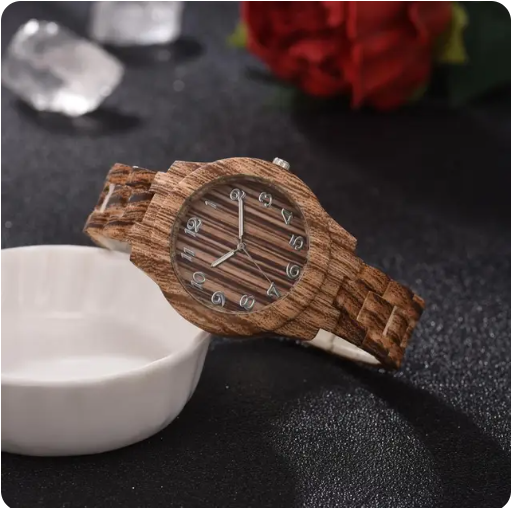 Nachhaltige Armbanduhr aus Holz