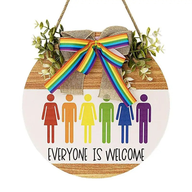 Türschild "Everyone is welcome"