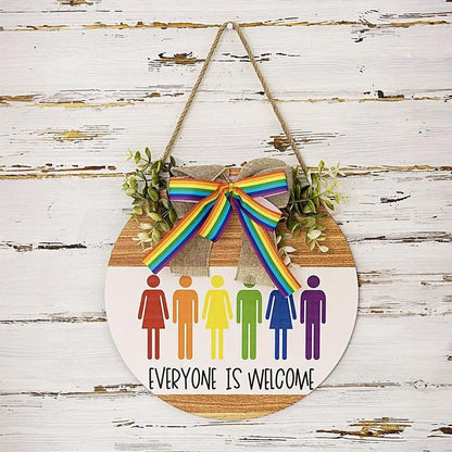 Türschild "Everyone is welcome"