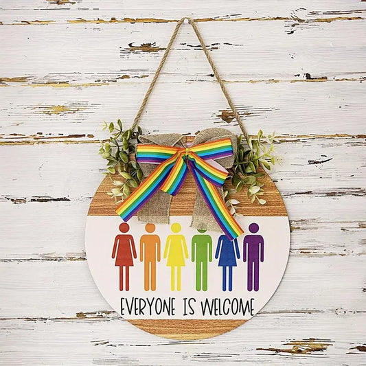 Türschild "Everyone is welcome"