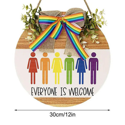 Türschild "Everyone is welcome"